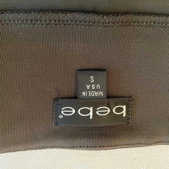 Camo bebe Halter Black/Brown Vtg Top - Picture 3 of 3